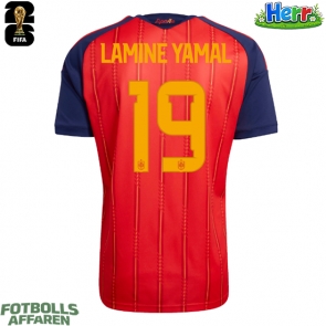 Spanien Lamine Yamal #19 Hemmatröja VM 2026 Kortärmad
